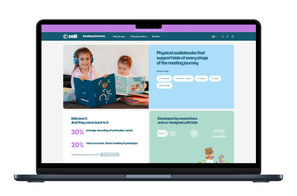 Pairing a screen-free reading device with a companion app for remote storytelling and early literacy